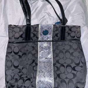 Coach Signature Python Tote Bag